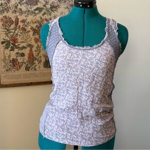 Floral Print Sleeveless Blouse